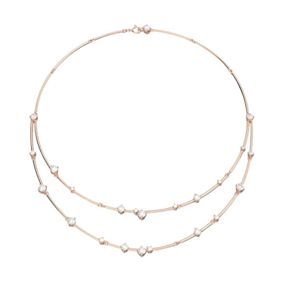 (Women) Swarovski Trendy Fashion Necklace for Women in Rose Gold. 5640283