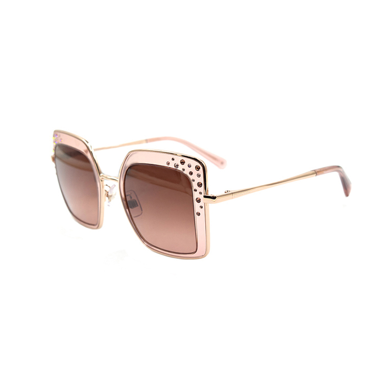 (Women) Swarovski Trendy Square Sunglasses for Women - Metal Frame Design. SK0324-H-72F