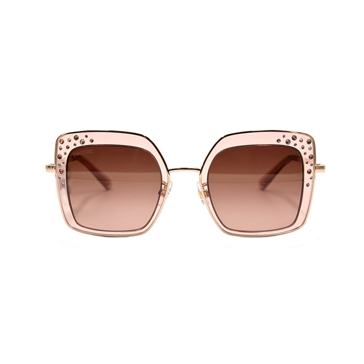 Lookbook (W) Swarovski女性方形墨鏡-金屬框設計時尚潮流款式 SK0324-H-72F