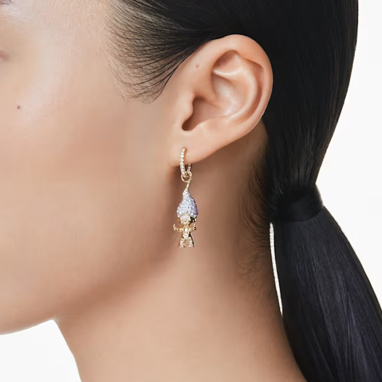 Details for (W) 施華洛世奇小小兵吊墜耳環 - 金色水晶設計女士專用 5691944