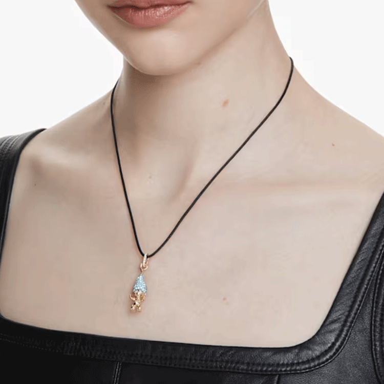 (Women) Swarovski Trolls Pendant Necklace Blue Crystal Jewelry for Women. 5691942 圖 5