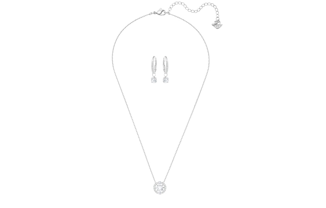 (Women) Swarovski Una Classic Sparkling Earrings & Necklace Set for Women 5279018 圖 3