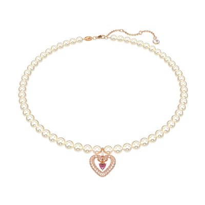 (Women) Swarovski Una Heart Crystal Pendant Necklace for Women - White. 5662880