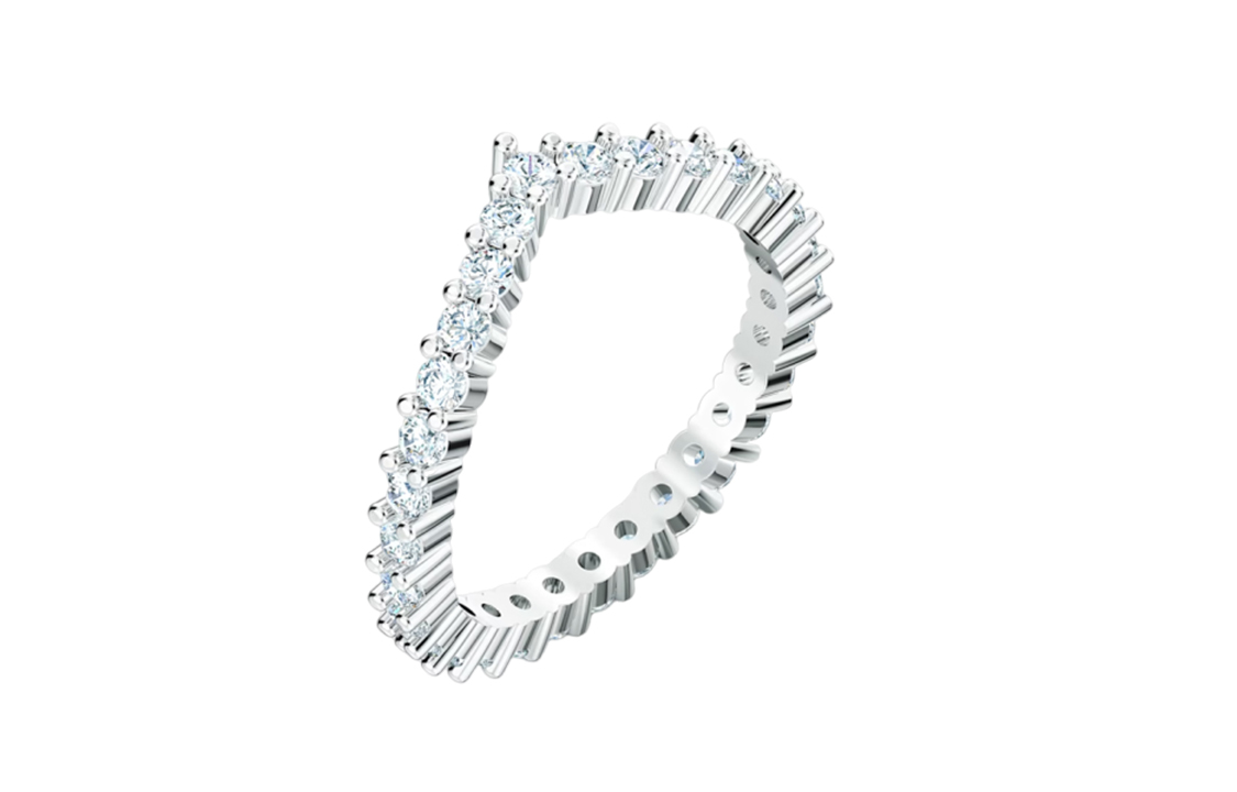 (Women) Swarovski Vittore 125th Anniversary Rhodium-Plated  Ring in Platinum Color 5569171