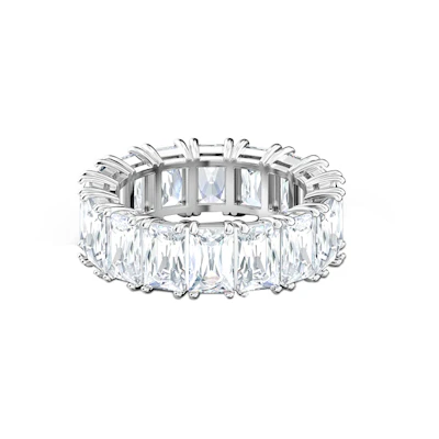 (Women) Swarovski Vittore Wide Ring Silver for Women 5572689