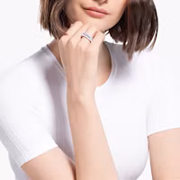 Shop (W) 施華洛世奇 Vittore 寬版銀戒指 女款 5572689