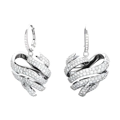 (Women) Swarovski Volta Elegant Heart Versatile Earrings Women White 5652029