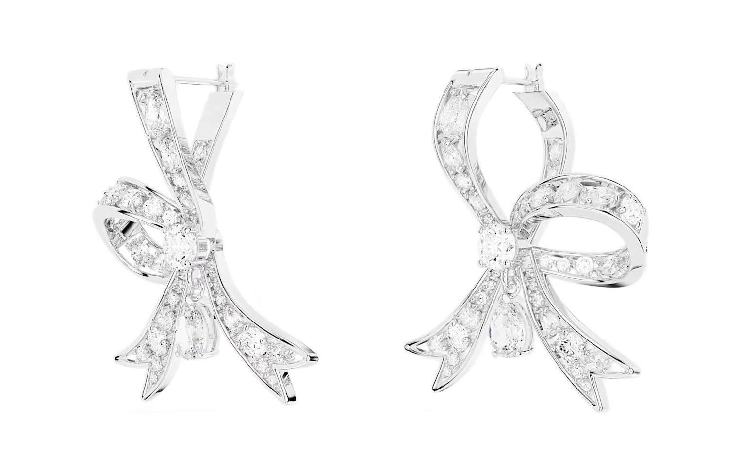 (Women) Swarovski Volta Rhodium-Plated Elegant Versatile Earrings for Women. 5647582 圖 4