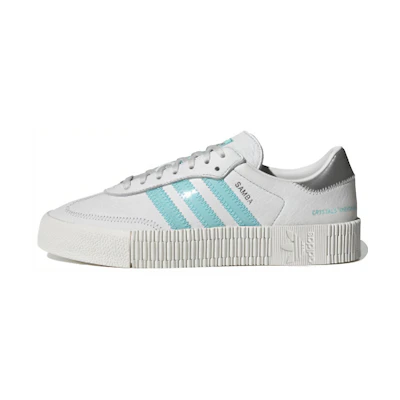 (W) Swarovski adidas Sambarose 'White Clear Aqua'