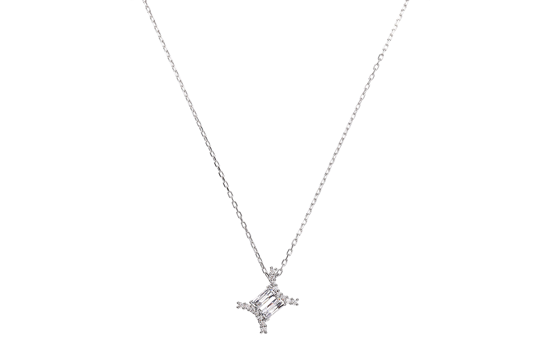 (Women) Swarovski Zodiac Gemini Necklace Silver for Women with Mixed Metal Finish. 5563893 圖 2