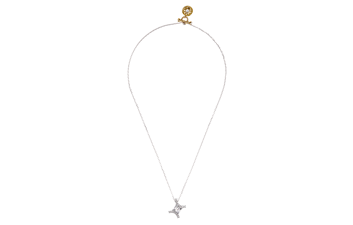 (Women) Swarovski Zodiac Gemini Necklace Silver for Women with Mixed Metal Finish. 5563893 圖 4