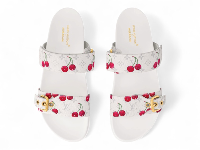 Lookbook (W) Takashi Murakami Louis Vuitton Cherry Bom Dia Mule Putih Monogram Ceri 1AHLZ7