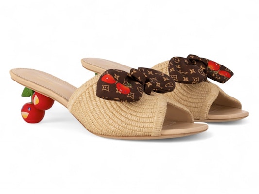 (Women) Takashi Murakami x Louis Vuitton Cherie Mule Raffia 1AHLSJ Order (Women) Takashi Murakami x Louis Vuitton Cherie Mule Raffia 1AHLSJ