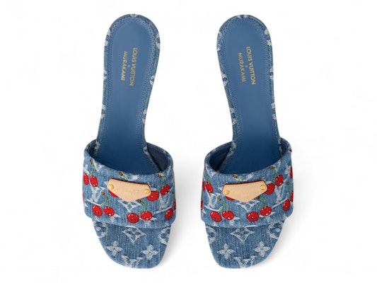 (Women) Takashi Murakami x Louis Vuitton Cherry Lily Mule Denim 1AHLTF Lookbook (Women) Takashi Murakami x Louis Vuitton Cherry Lily Mule Denim 1AHLTF