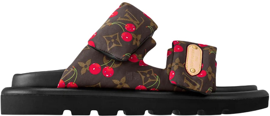 (W) Takashi Murakami x Louis Vuitton Cherry Mule Bruin Monogram Comfort Slipper 1AHME4 Order (W) Takashi Murakami x Louis Vuitton Cherry Mule Bruin Monogram Comfort Slipper 1AHME4