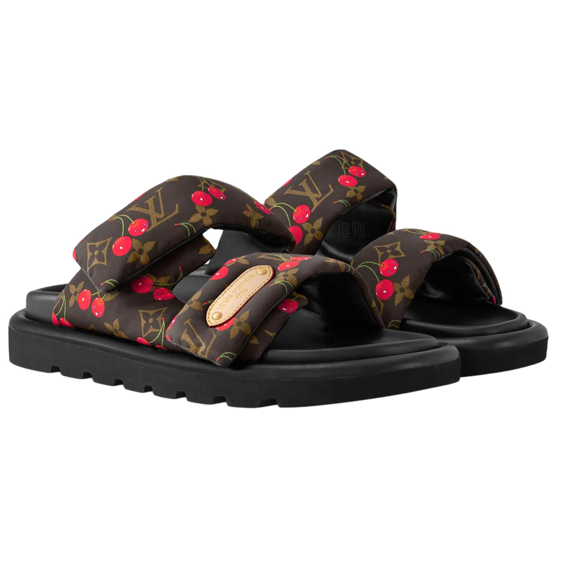 Lookbook (W) Takashi Murakami x Louis Vuitton Cherry Mule Bruin Monogram Comfort Slipper 1AHME4
