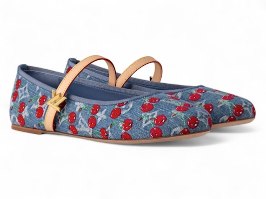 (Women) Takashi Murakami x Louis Vuitton Romy Flat Ballerina Denim 1AHKOV Order (Women) Takashi Murakami x Louis Vuitton Romy Flat Ballerina Denim 1AHKOV