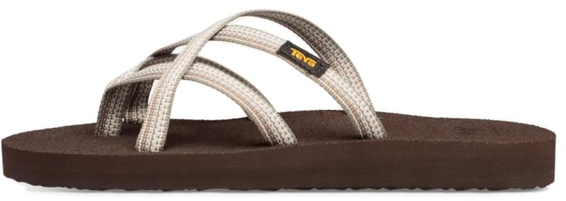 (Women) TEVA Comfort Slide Sandal 'White Brown' 6840-02 Buy (Women) TEVA Comfort Slide Sandal 'White Brown' 6840-02