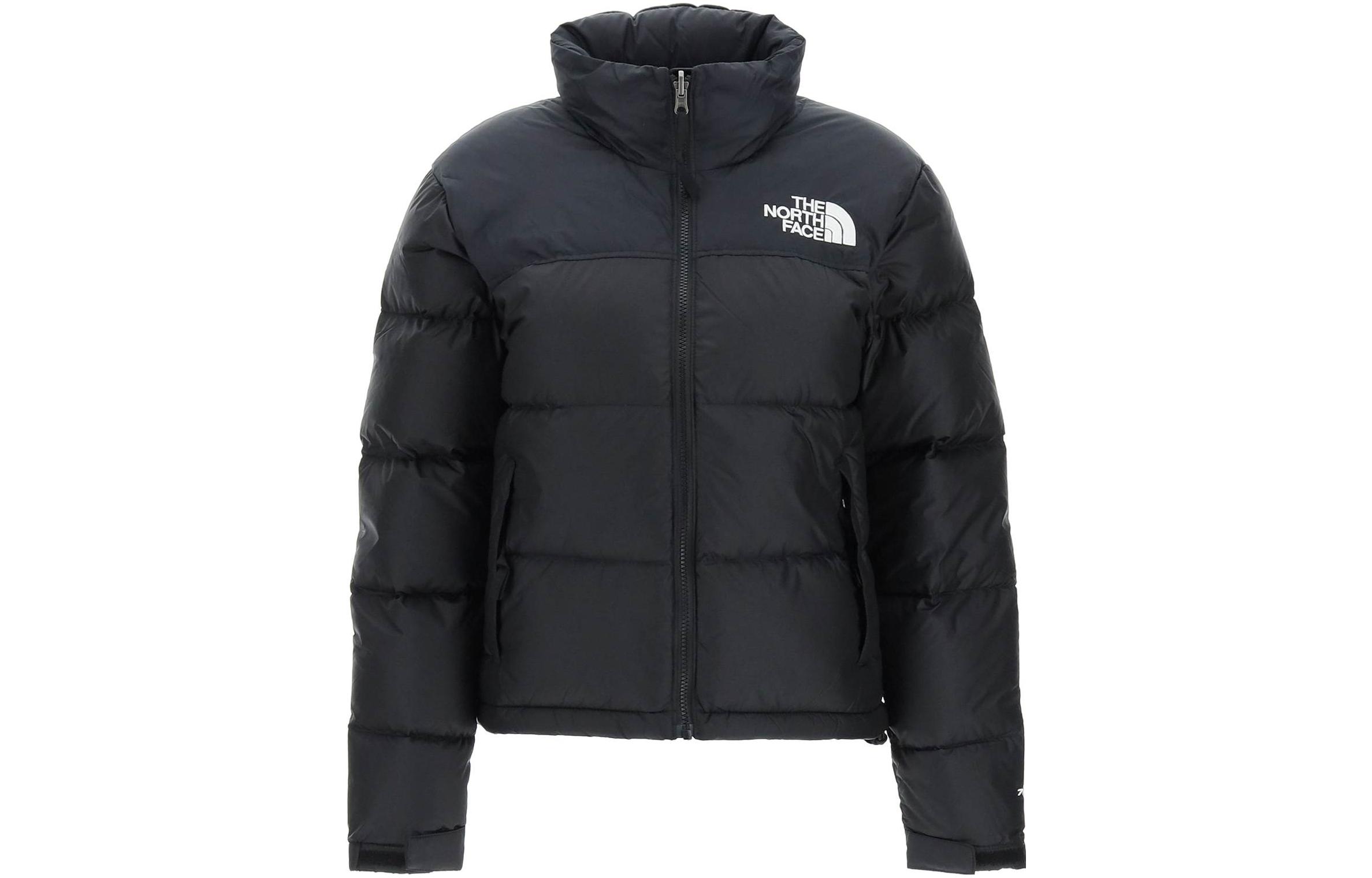(Women) TNF 1996 Black Puffer Jacket with Logo Print NFOA3XEO-LE4