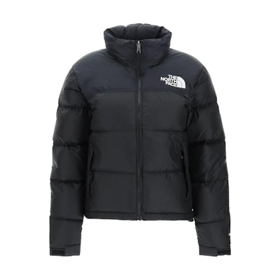 (Women) TNF 1996 Black Puffer Jacket with Logo Print NFOA3XEO-LE4