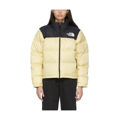 (Women) TNF 1996 FW22 Yellow Embroidered Logo Puffer Jacket NF0A3XEO-3R4