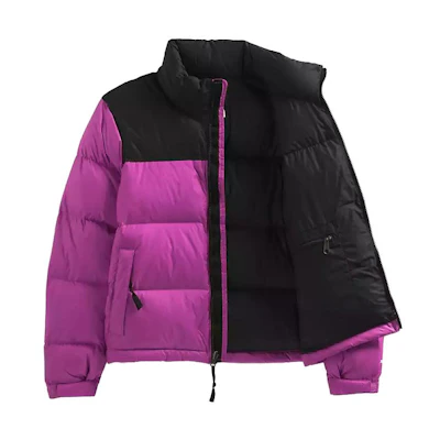 (Women) TNF 1996 Nuptse Logo Puffer Jacket Purple Black NF0A3XEO-YV3