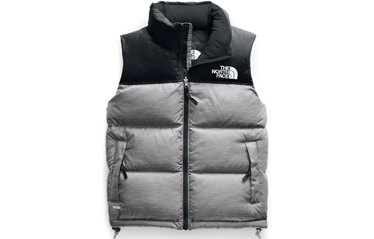 (Women) TNF 1996 Retro Nuptse Grey Down Vest for Women NF0A3XEP-DYY
