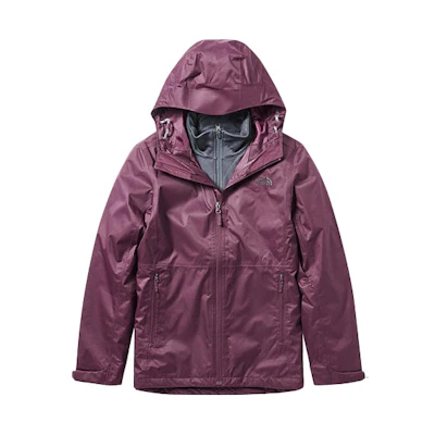 (Women) TNF 3-in-1 Waterproof Outdoor Fleece Jacket Red Brown NF0A3V9D-QB4