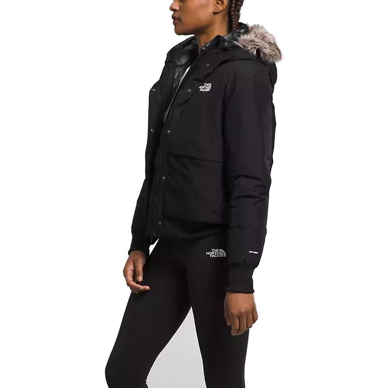 Shop (W) The North Face 北面 Arctic Bomber 連帽羽絨外套 黑色款 帶標誌。 NF0A84IY-JK3