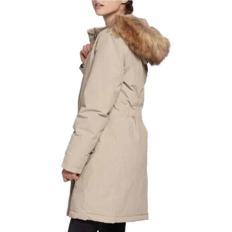 Shop (W) The North Face 米色Logo印花連帽外套 - 保暖舒適。 NF0A4R2V-CEL