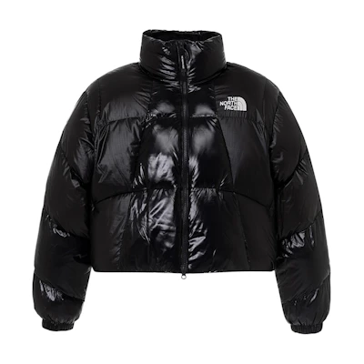 (Women) TNF Black Down Short Jacket with Stand Collar Long Sleeves. NJ1DQ82J