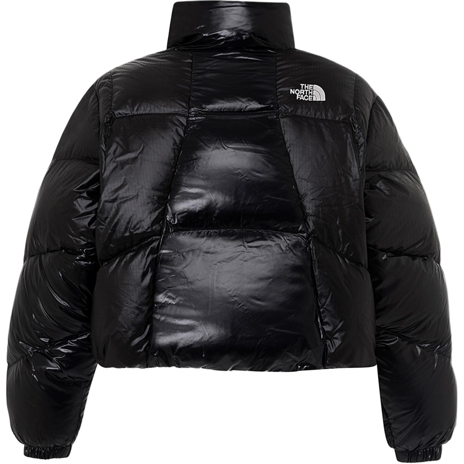 Lookbook (W) The North Face Chaqueta Corta Negra de Plumas con Cuello Alto y Mangas Largas. NJ1DQ82J