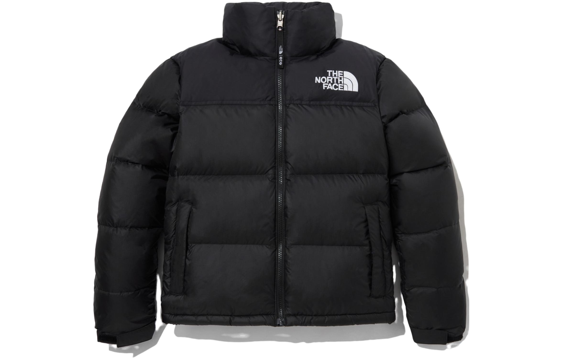 (Women) The North Face  Black Letter Print Puffer Down Jacket with Zip. NJ1DP81A