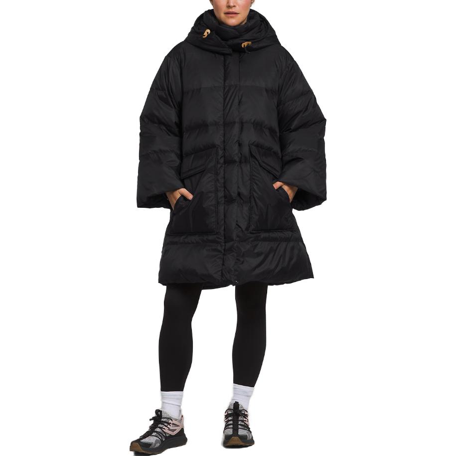 Lookbook (W) 北面黑色长款宽松连帽夹克 NF0A831X-UK2