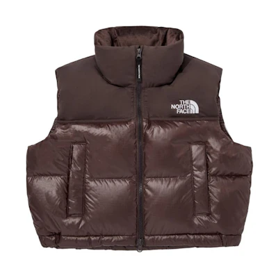 (Women) TNF Brown Logo Print Sleeveless Down Vest NV1DQ80K