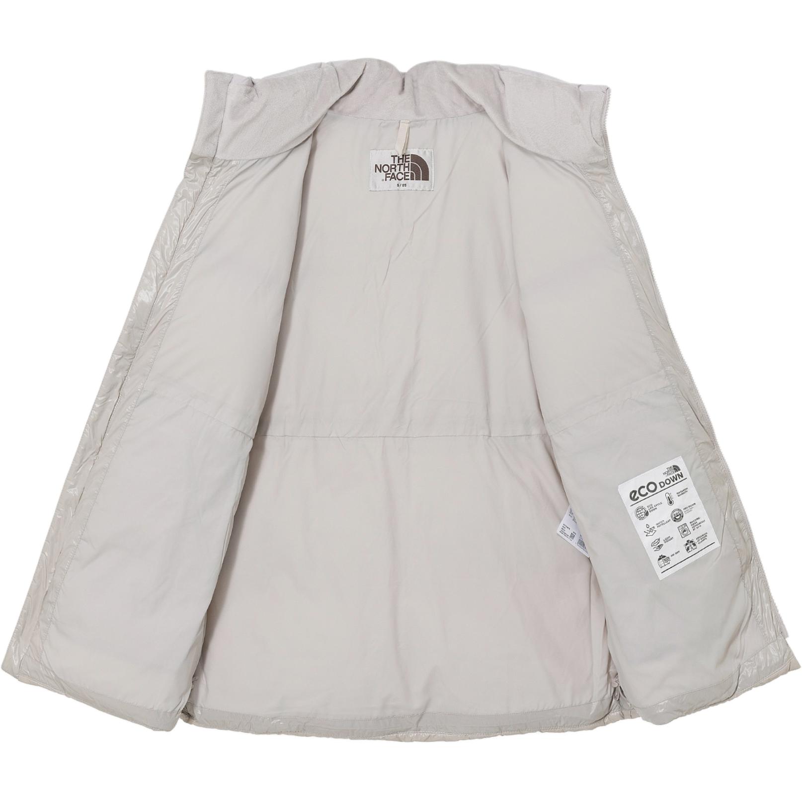 (Women) TNF  Embroidered Logo Down Jacket Beige Full-Zip Mid Collar. NJ1DQ87K 圖 4