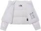 Lookbook (W) Chaqueta de Plumas con Capucha y Logo Brillante The North Face Blanca. NJ1DQ81K
