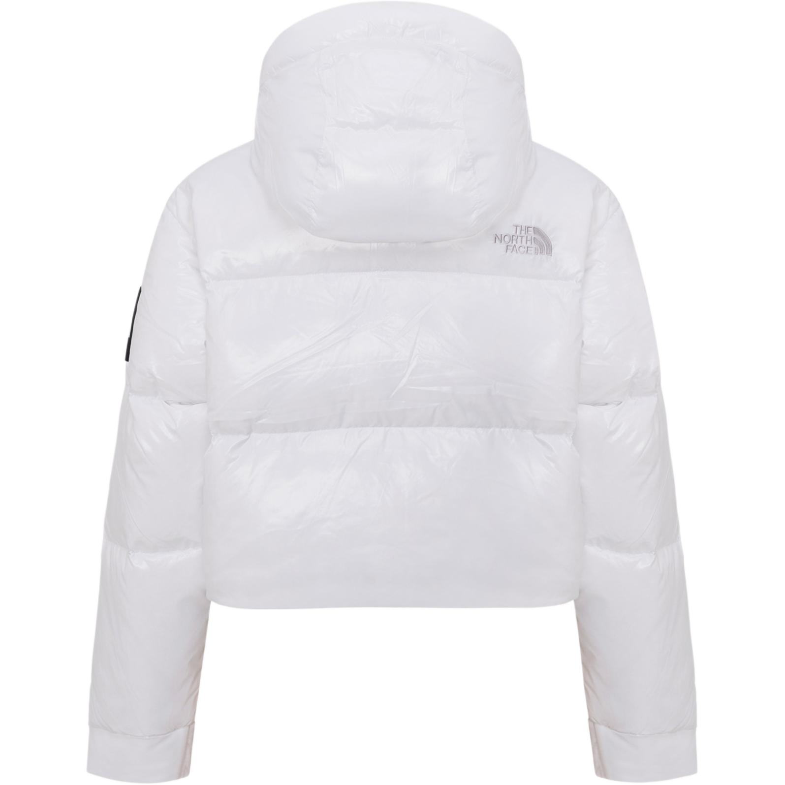 Shop (W) Chaqueta de Plumas con Capucha y Logo Brillante The North Face Blanca. NJ1DQ81K