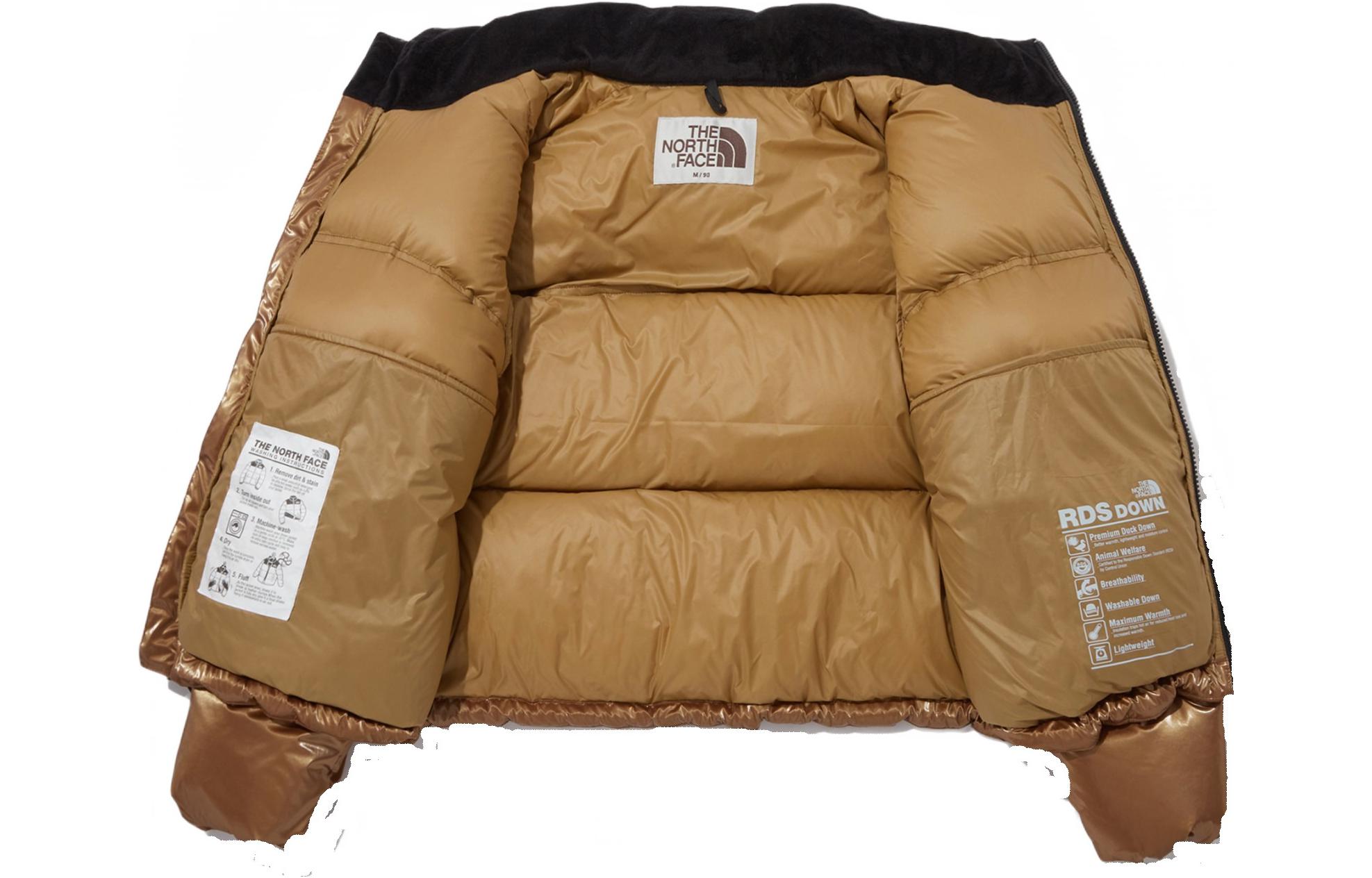 Shop (W) 北面金色复古运动字母印花羽绒夹克 NJ1DP87K