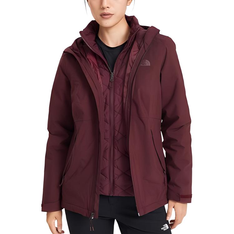 (Women) The North Face  Insulated Waterproof Loose Fit Jacket - Red. NF0A46IC-HBM