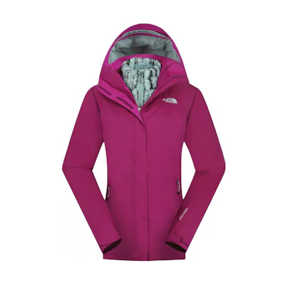 (Women) TNF Logo Print 3-in-1 Waterproof Windproof Jacket - Purple. NF00CUF-146