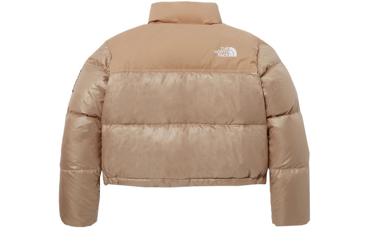 (Women) TNF  Novelty Nuptse Down Jacket Beige - Logo Embroidered Warm Coat. NJ1DP85N 圖 3