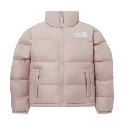 (Women) TNF Nuptse Pink High-Neck Puffer Jacket with Logo Embroidery. NJ3NQ83D