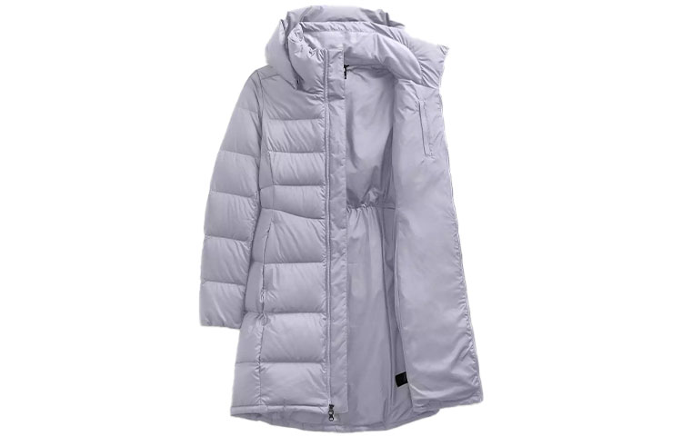 (Women) The North Face  Purple Logo Hooded Down Jacket Winter Warmth NF0A5GDS-EFF