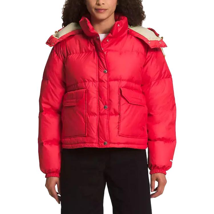 (Women) TNF  Red Quilted Hooded Down Jacket. NF0A7US4-682 圖 3
