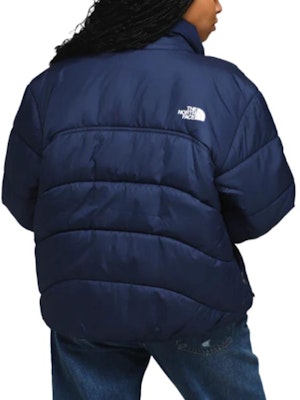 (Women) The North Face Short Zip-Up Slim Fit Jacket Navy Blue. NF0A7URF-8K2 Details for (Women) The North Face Short Zip-Up Slim Fit Jacket Navy Blue. NF0A7URF-8K2