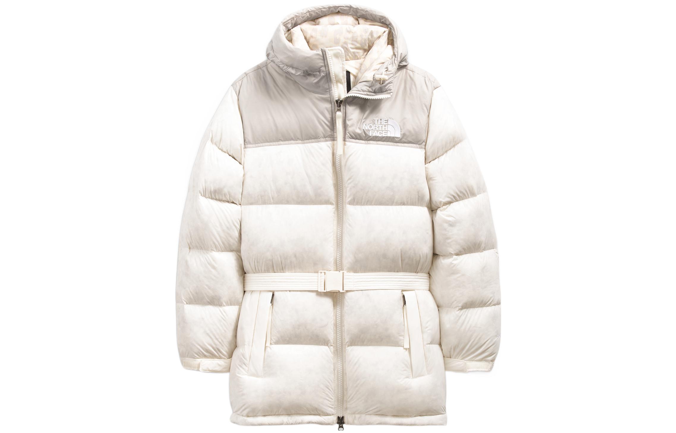(Women) TNF  Winter White Puffer Down Jacket with Hoodie. NF0A5GIL-2AS