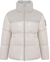 (Women) The North Face Zip-Up Puffer Jacket Light Gray with Logo Design. NJ1DQ96K (Women) The North Face Zip-Up Puffer Jacket Light Gray with Logo Design. NJ1DQ96K