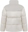 Lookbook (W) 노스페이스 로고 디자인 라이트 그레이 지퍼 업 패딩 재킷. NJ1DQ96K