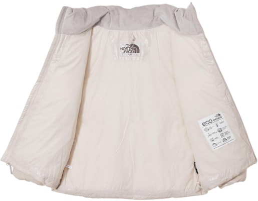 (W) 노스페이스 로고 디자인 라이트 그레이 지퍼 업 패딩 재킷. NJ1DQ96K Shop (W) 노스페이스 로고 디자인 라이트 그레이 지퍼 업 패딩 재킷. NJ1DQ96K